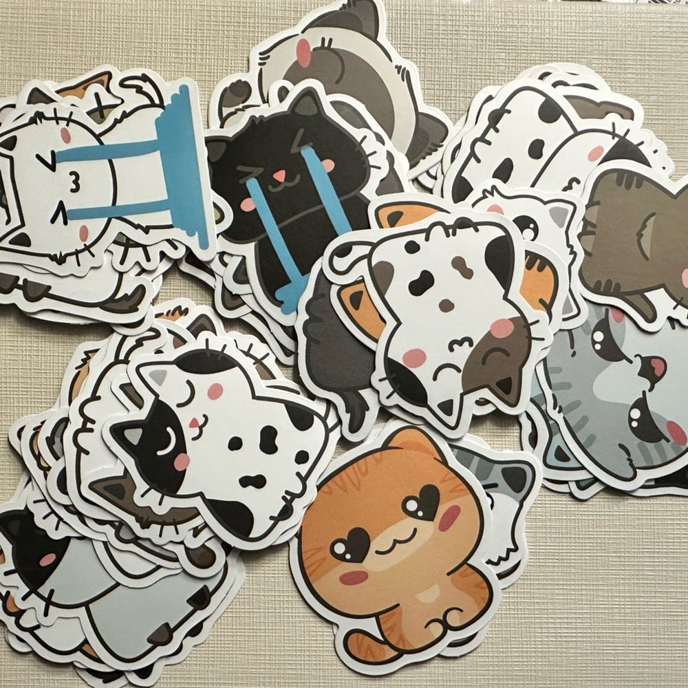 Cute Cartoon Cat Stickers - Picture 4 of 4